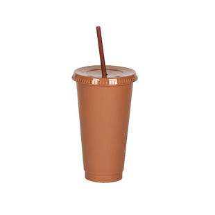 Water cup single layer 700M large capacity multi-color pp plastic sipper cup fashion cup wholesale can add logo cross-border