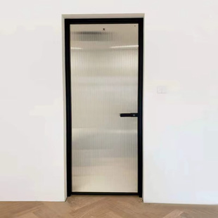 Foreign trade engineering doors and windows Changhong glass swing door oil sand glass door very narrow frame glass door kitchen doorman