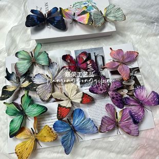 Simulation Butterfly Little Red Riding Book Explosions 3D Three-dimensional Butterfly Wall Internet Celebrity Decoration Hairpin Wind Lu Fu diy Gift Box Decoration
