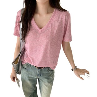 Yifantai Zheng Shoulder Short-Sleeved T-Shirt Women's Summer Loose Design White and Slim Niche Half-Sleeved T-Shirt Lazy Top