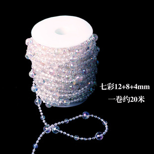 Acrylic Line Curtain Connected with Beads Wedding Bead Curtain Wedding Crystal Road Guide Stage Ceiling Decoration Christmas Tree Bead Decoration