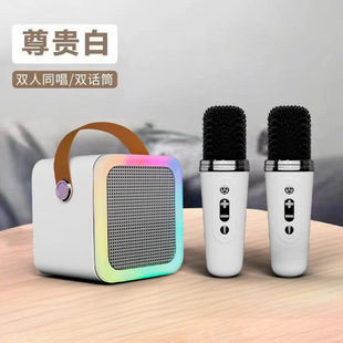 Микрофон K12 Bluetooth динамик Аудио песня беспроводная машина все в одном Семейный комплект KTV для детей двойной