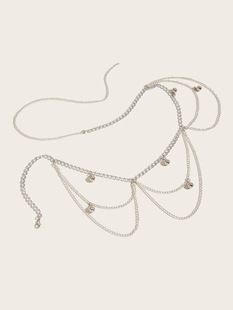MW3197 Европа и США waist chain минималистичный маленький шарик подвеска многослойная волнистая кисточка, маятниковая цепь, талия, украшение