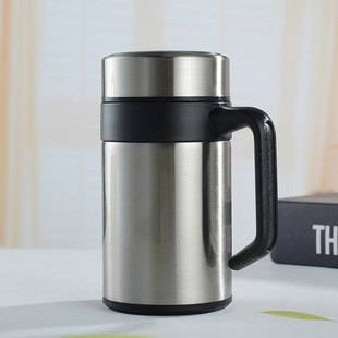 Simple High-grade Men's Handle Office Cup Women's Tea with Strainer Business Office 304 Stainless Steel Thermos Cup