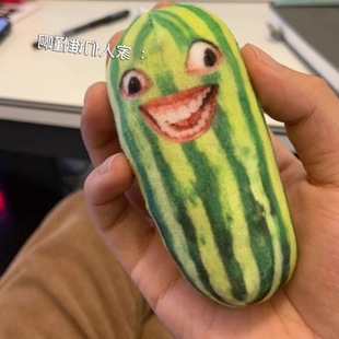 Talking watermelon strip family people who understand the voice voice voice under the head of the men's and women's dolls pendant keychain toys