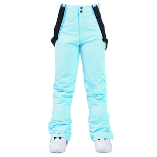 Ski Pants Men's and Women's Winter Outdoor Windproof Water-splashing Warm Thickened Snowboard Double-board Strap Ski Pants