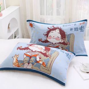 Cotton gauze pillow towel couple cartoon jacquard thickened eight-layer thickness breathable wholesale source factory a generation of hair