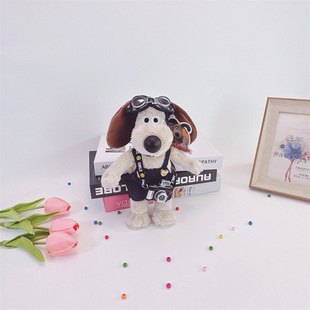 British Handdog Pilot Ins Plush Doll Cool Doll Birthday Gift Doll Cute Girly Boomer