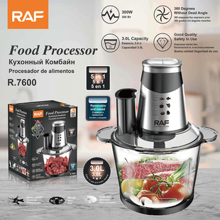 Raf European Meat Grinder Small Multi-Functional Cooking Machine Glass Pot Household Electric Minced Meat Mixer R7600