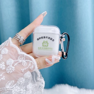 Применимо к защитному чехлу airpodspro с распознаванием лиц Чехол для беспроводной Bluetooth-гарнитуры Apple второго поколения прозрачный мягкий чехол