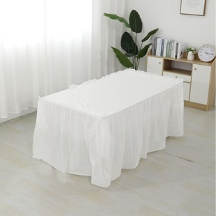 Dessert Table Plastic Tablecloth Tablecloth ins Waterproof Children's Birthday Wedding Party Hotel Decoration Disposable Table Skirt