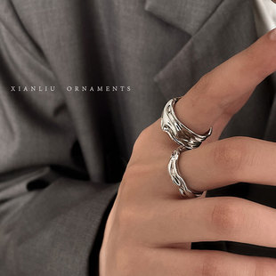 Ring Women's ins Non-fading Design Sense Niche Advanced Simple Opening Retro Wholesale Jewelry Set Tail Ring