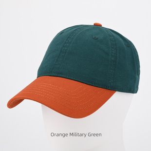 Pastoral style cute color matching baseball cap in stock European and American high quality cotton soft top sunshade cap logo weave logo design