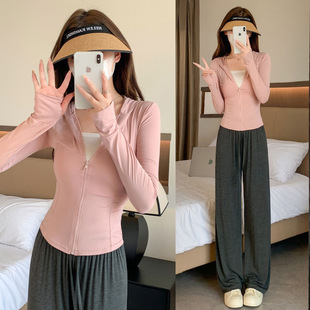 2024 Slim-fit Sunscreen Clothing Women's UV-resistant Hooded Jacket Summer New Sunscreen Clothing UPF50