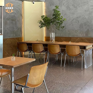 Internet Celebrity Cafe Table and Chair Combination Milk Tea Shop Cafe Dessert Shop Snack Light Food Restaurant Western Restaurant Table and Chairs Commercial