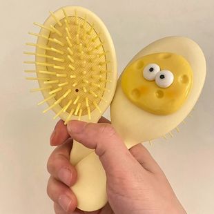 Cute Airbag Comb Girl's Air Cushion Comb Folding Mirror Comb Integrated Mini Fluffy Comb Small Portable Massage Comb