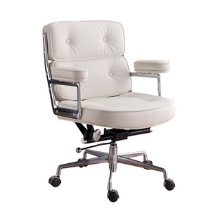 Foshan Rujin Rice White Learning Bedroom Computer Chair Household Liftable Office Chair Study Conference Swivel Chair