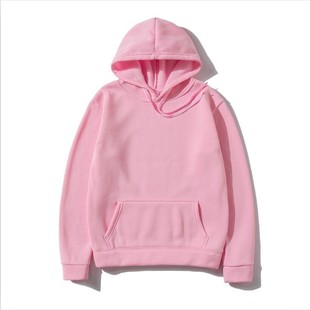 Autumn and winter men's and women's solid color sweater logo printing class clothes work clothes printing hooded pullover wholesale foreign trade European code