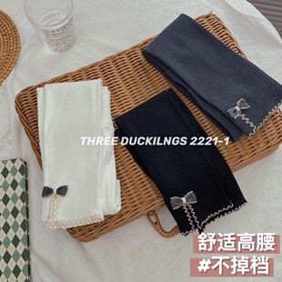2023 Girls' Leggings Spring and Autumn Pantyhose Bow Ankle-length Pants Lace Pants Legs Don't Fall off