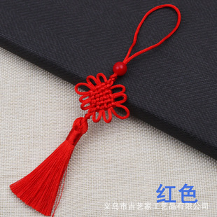 Small 6 plate Chinese Knot Tassel ear manufacturers wholesale pendant Chinese style jewelry accessories bookmark fan pendant ornament ear