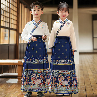 Одежда Госюэ для мальчиков Hanfu, книга с древними костюмами в китайском стиле, детская одежда, трехсимвольная сутра, правила ученика, детская одежда для выступлений для учащихся начальной школы
