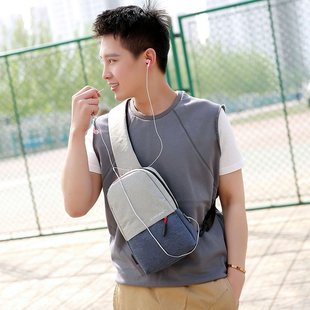 Casual Simple Portable Canvas Chest Bag 2024 New Sports Crossbody Bag Unisex Portable Shoulder Bag