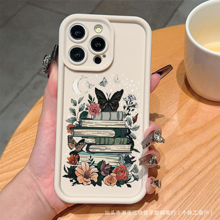 Art Retro Books iPhone11/12/13/14/15/16ProMax Phone Case Apple XSMAX Soft Case