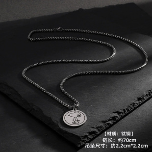 Cross-border New JYP Wandering Boys Titanium Steel Pendant Accessories Stray kids Snoopy Stainless Steel Necklace