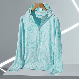 UPF50 + Ice Silk sunscreen clothing for men and women Summer lightweight breathable anti-ultraviolet fishing ice-Sensitive sunscreen clothing for men