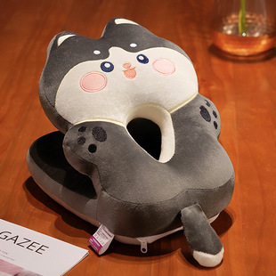 Cartoon animal nap pillow summer ice silk nap artifact lying pillow hand office lunch break pillow lying table student