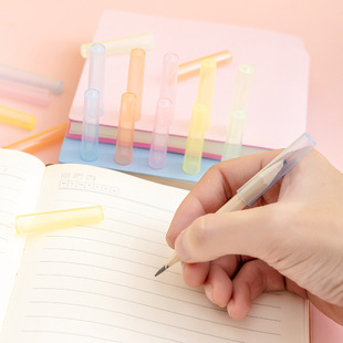 Transparent Pencil Cap Pen Set Children's Pencil Head Pencil Cover Stationery Protective Cover Plastic Creative Lender Pencil Grip