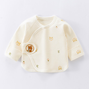 Newborn Baby Half-back Top Pure Cotton Spring and Autumn Four Seasons Newborn Baby Boneless Underwear Newborn Half-back Clothes