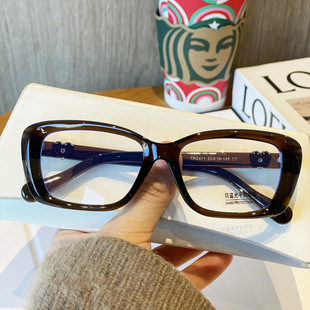 TR small fragrant style black frame myopia glasses women's adjustable degree anti-blue light frame frame high-grade big face can be worn