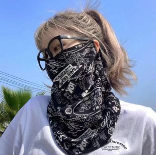 Летняя Солнцезащитная маска унисекс Ice Silk Veil Anti-UV Висячий шарф для защиты шеи уха Тонкое полотенце для лица Лето