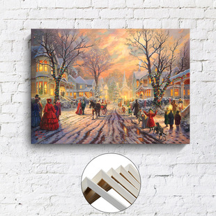 Decorative Painting Pastoral Thomas Fairy Tale Landscape Oil Painting Warm Living Room Dining Room Bedroom Hanging Painting Inner Frame Frameless Painting