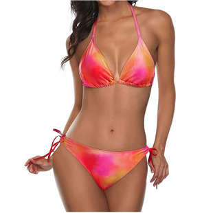 Cross-border US Independence Day Design Bikini Swimsuit Europe and America Foreign Trade Sexy Leopard Bikini Swimsuit suit