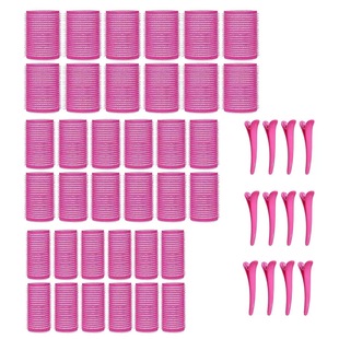 Oversized hair curler suit self-grip curly hair roller for long, medium and short thick thin hair bangs plastic hair curler