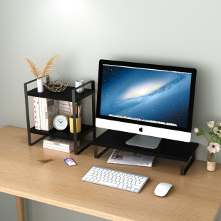 Bamboo Small Desk Multi-functional Layered Desktop Storage Rack Office Multi-layer Desk Organizer Amazon Bookshelf
