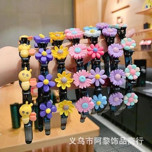 Children's headband Internet celebrity girls' braided hair band headband hair accessories headdress Princess baby Summer floral hair band