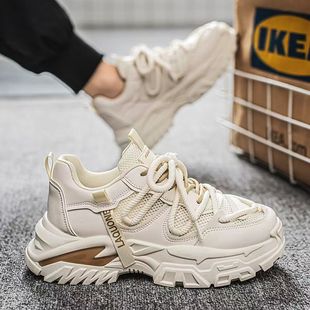 Men's Shoes 2025 Summer New Mesh All-match High-end Casual Shoes Youth Sports Thick Sole Torre Shoes