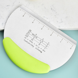 Stainless steel noodle cutter household scraper with scale dough cutter kitchen scraper baking tool