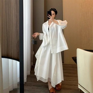 SJ.shop Весенняя и летняя тяжелая промышленность из хлопкового гриба кружева прямо и назад