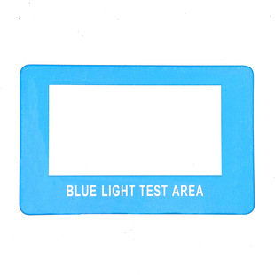 Blue Light Test Card Обнаружение карты изменения цвета Картонные очки Инспекционная карта объектива Ультрафиолетовая Тестовая карта