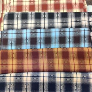 TR Stretch Fabric in stock Polyester Cotton Plaid Fabric Spring and Autumn Casual Shirt Middle-aged Women's Clothing and Children's Clothing Fabric
