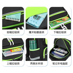 Mok National Horse First to Sixth Grades Primary School Students' Waterproof Ridge Protection and Weight Reduction Schoolbag Children's Backpack for Boys and Girls