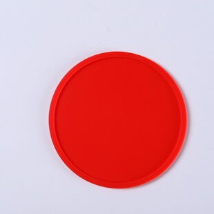 Silicone Pad Hot Selling Round Thickened Silicone Coaster Creative Soft Rubber Simple Coaster suit Black Custom Log