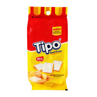 Vietnam imported TIPO bread dry 115g milk flavor coconut flavor coated bread slices breakfast biscuits snacks