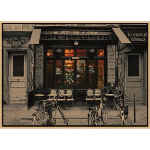 Poster Nostalgic Kraft Paper Classic Film Band Character Poster Large Collection Dorm Wall Painting Hotel Decoration