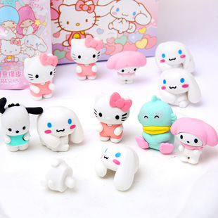 Sanrio Cartoon Blind сумка резиновая высокая стоимость стерео ластик съемная сборка слепой коробки ластик