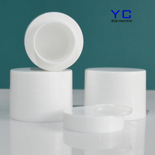 3g5G 10g 20g30g50g80g glossy white bottle cream sub-bottle pp double-layer flat cream bottle